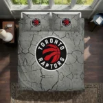 Toronto Raptors Cracked Texture Bedding Set Best Selling