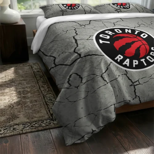 Toronto Raptors Cracked Texture Bedding Set Fashion Forward