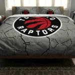 Toronto Raptors Cracked Texture Bedding Set Best Selling