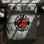 Toronto Raptors Cracked Texture Bedding Set Best Selling