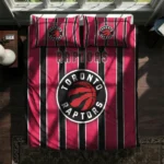 Toronto Raptors Stripe Style Bedding Set Best Selling