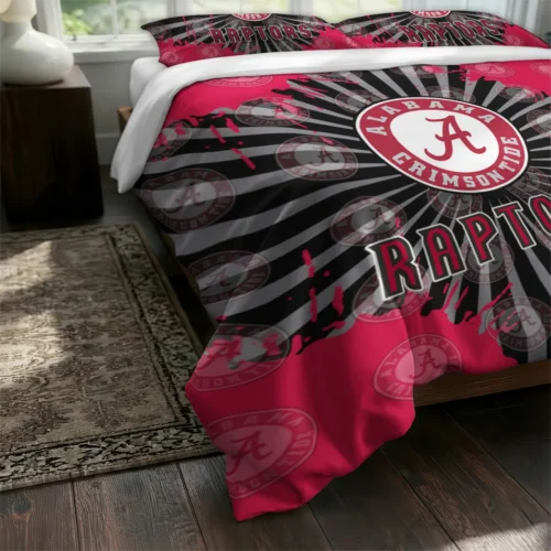 Toronto Raptors Sunburst Splatter Bedding Set Fashion Forward