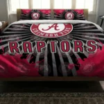 Toronto Raptors Sunburst Splatter Bedding Set Best Selling