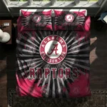 Toronto Raptors Sunburst Splatter Bedding Set Best Selling