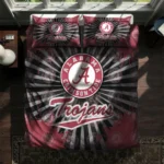 Troy Trojans Sunburst Splatter Bedding Set Best Selling