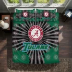 Tulane Green Wave Sunburst Splatter Bedding Set Best Selling