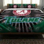 Tulane Green Wave Sunburst Splatter Bedding Set Best Selling