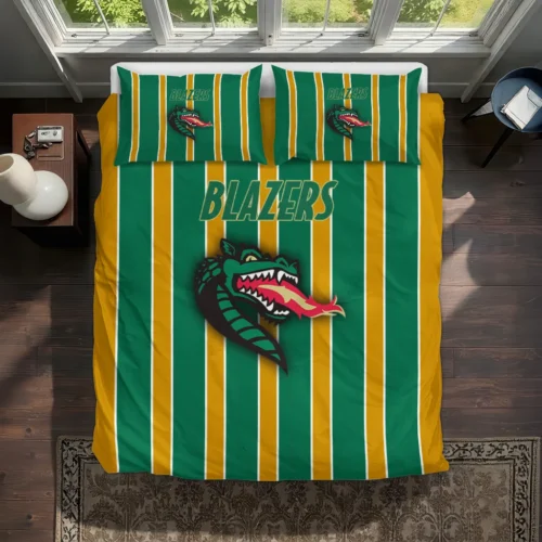 Uab Blazers Stripe Style Bedding Set Best Selling