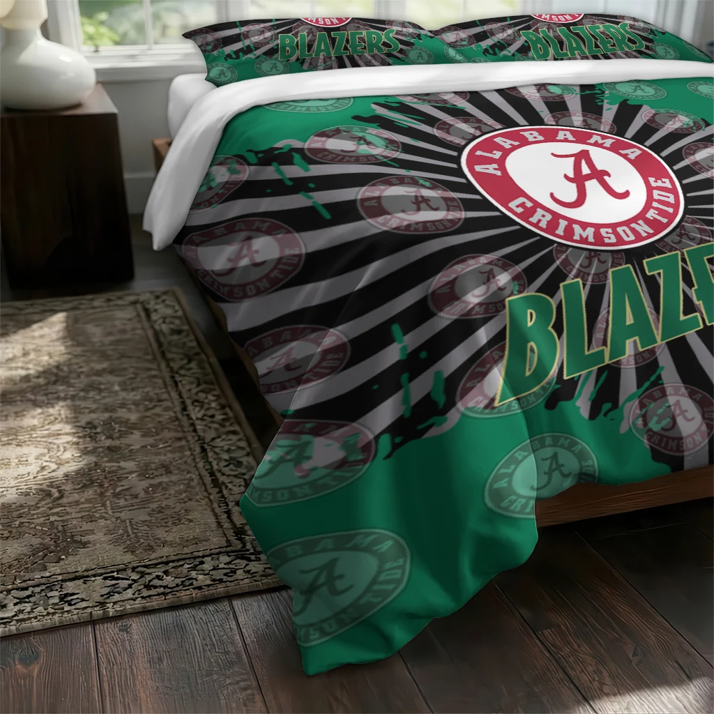 Uab Blazers Sunburst Splatter Bedding Set Fashion Forward Uab Blazers Sunburst Splatter Bedding Set Fashion Forward