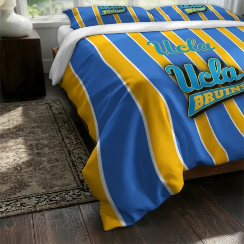 Ucla Bruins Stripe Style Bedding Set Fashion Forward