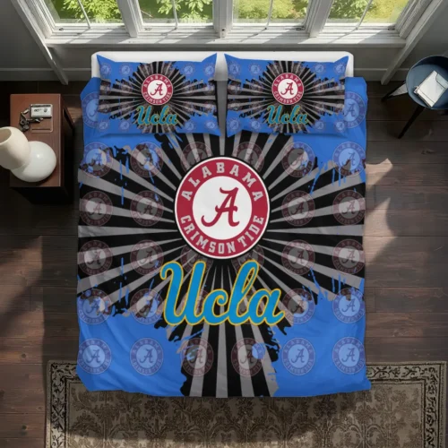 Ucla Bruins Sunburst Splatter Bedding Set Best Selling