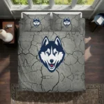 Uconn Huskies Cracked Texture Bedding Set Best Selling