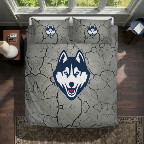 Uconn Huskies Cracked Texture Bedding Set Best Selling
