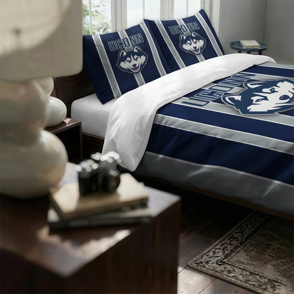 Uconn Huskies Stripe Style Bedding Set High Quality Uconn Huskies Stripe Style Bedding Set High Quality