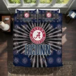 Uconn Huskies Sunburst Splatter Bedding Set Best Selling