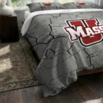 Umass Minutemen Cracked Texture Bedding Set Best Selling