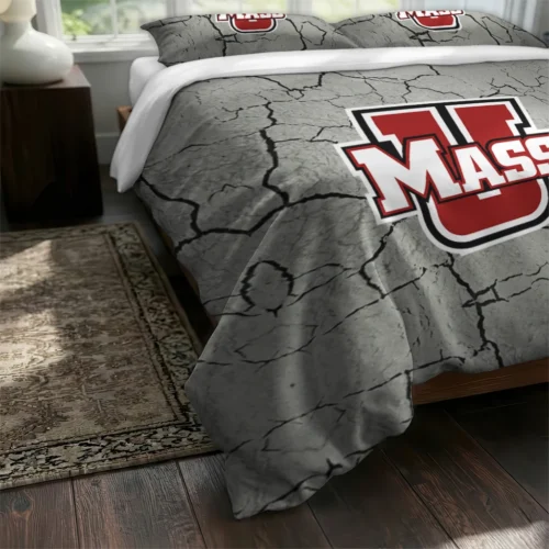 Umass Minutemen Cracked Texture Bedding Set Fashion Forward