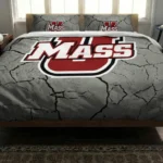 Umass Minutemen Cracked Texture Bedding Set Best Selling
