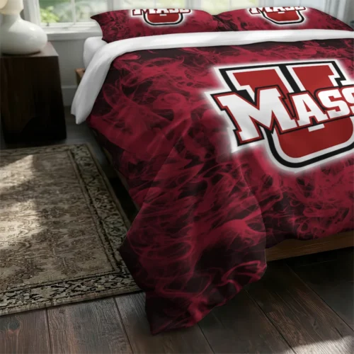 Umass Minutemen Red Mist Bedding Set Fashion Forward