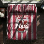 Umass Minutemen Stripe Style Bedding Set Best Selling