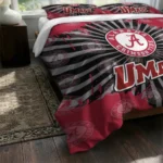 Umass Minutemen Sunburst Splatter Bedding Set Best Selling