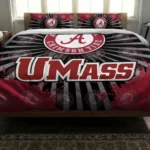 Umass Minutemen Sunburst Splatter Bedding Set Best Selling