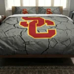 Usc Trojans Cracked Texture Bedding Set Best Selling