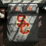 Usc Trojans Cracked Texture Bedding Set Best Selling