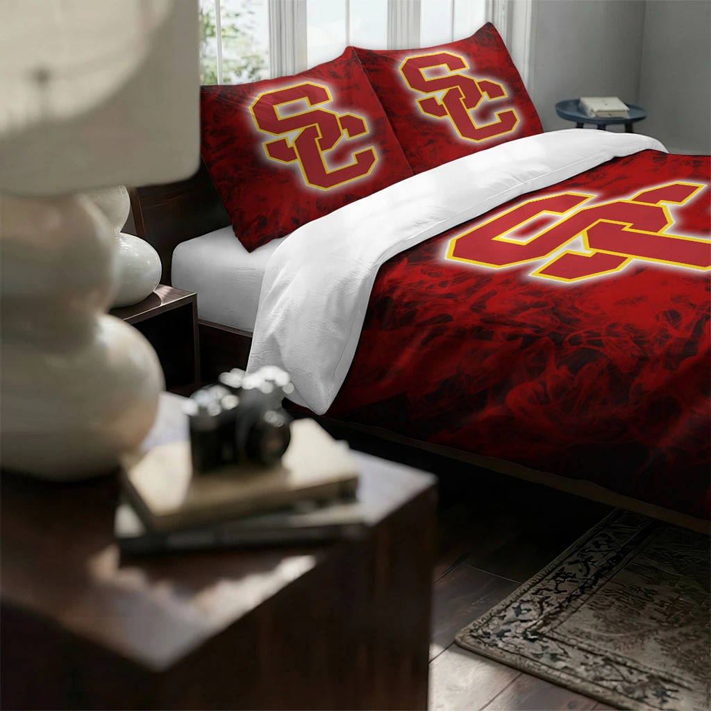 Usc Trojans Red Mist Bedding Set High Quality Usc Trojans Red Mist Bedding Set High Quality