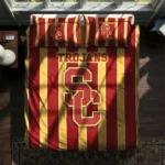 Usc Trojans Stripe Style Bedding Set Best Selling