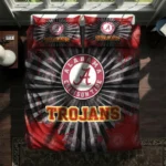 Usc Trojans Sunburst Splatter Bedding Set Best Selling