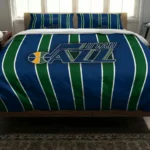 Utah Jazz Stripe Style Bedding Set Best Selling