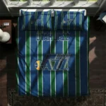 Utah Jazz Stripe Style Bedding Set Best Selling