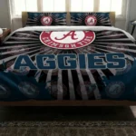 Utah State Aggies Sunburst Splatter Bedding Set Best Selling