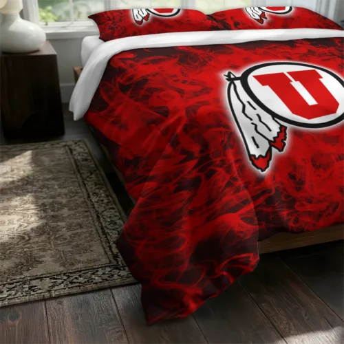 Utah Utes Red Mist Bedding Set Fashion Forward