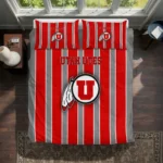 Utah Utes Stripe Style Bedding Set Best Selling