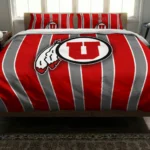 Utah Utes Stripe Style Bedding Set Best Selling