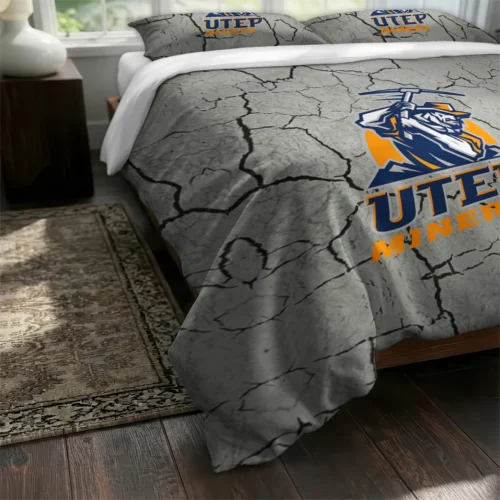 Utep Miners Cracked Texture Bedding Set Fashion Forward