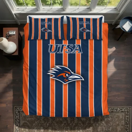 Utsa Roadrunners Stripe Style Bedding Set Best Selling