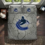 Vancouver Canucks Cracked Texture Bedding Set Best Selling