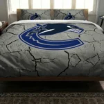 Vancouver Canucks Cracked Texture Bedding Set Best Selling