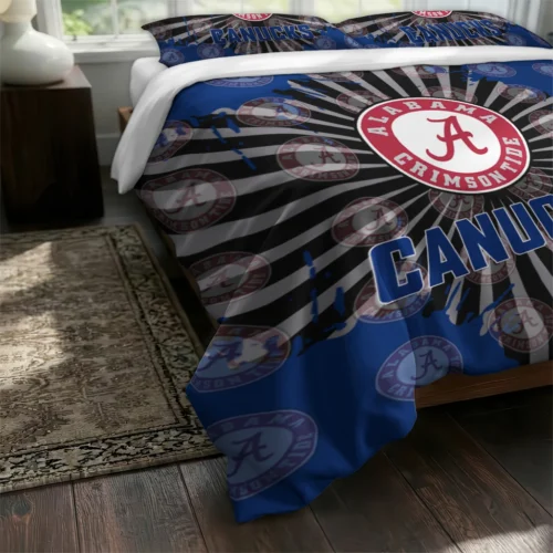 Vancouver Canucks Sunburst Splatter Bedding Set Fashion Forward