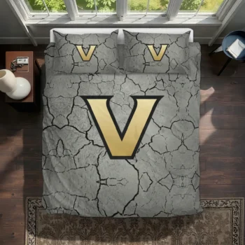 Vanderbilt Commodores Cracked Texture Bedding Set Best Selling