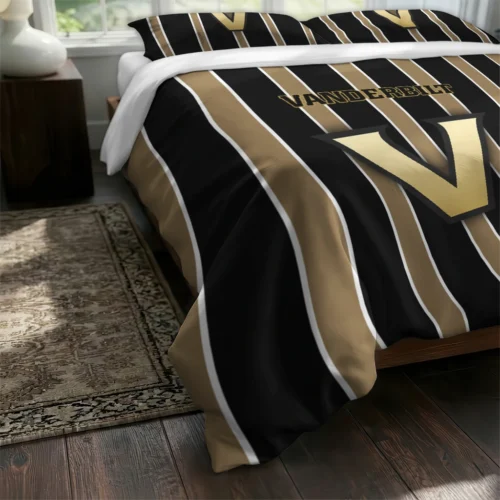 Vanderbilt Commodores Stripe Style Bedding Set Fashion Forward
