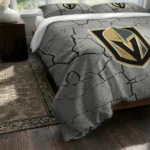 Vegas Golden Knights Cracked Texture Bedding Set Best Selling