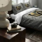 Vegas Golden Knights Cracked Texture Bedding Set Best Selling