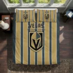 Vegas Golden Knights Stripe Style Bedding Set Best Selling