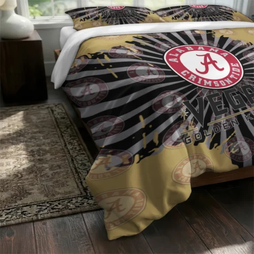 Vegas Golden Knights Sunburst Splatter Bedding Set Fashion Forward