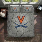 Virginia Cavaliers Cracked Texture Bedding Set Best Selling
