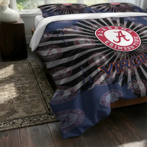 Virginia Cavaliers Sunburst Splatter Bedding Set Fashion Forward
